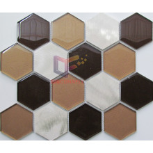 Mix Color Glass and Aluminium Mosaic Tile (CFA91)